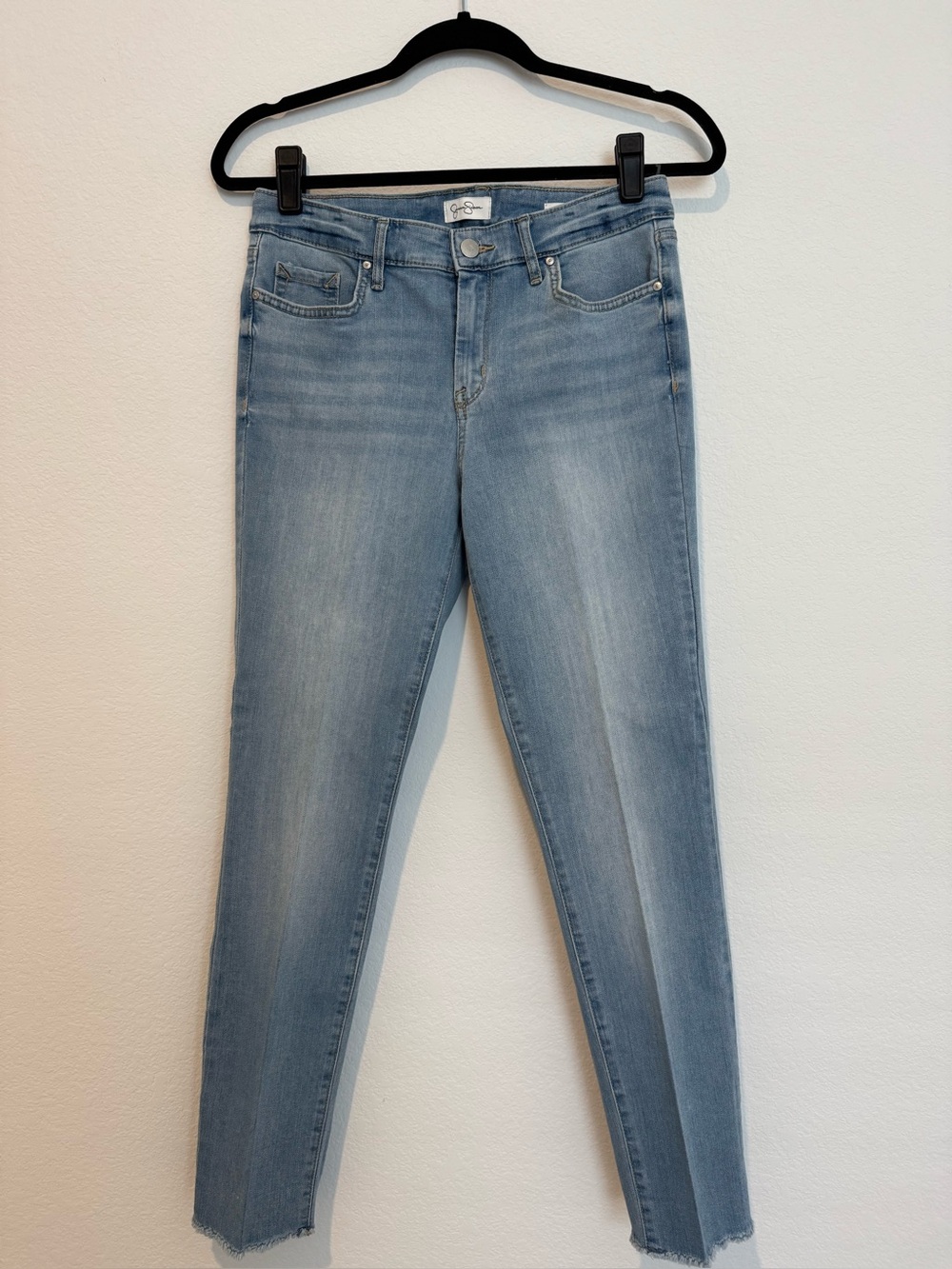 Jessica Simpson Relaxed Skinny Crop Raw Hem Denim Jeans